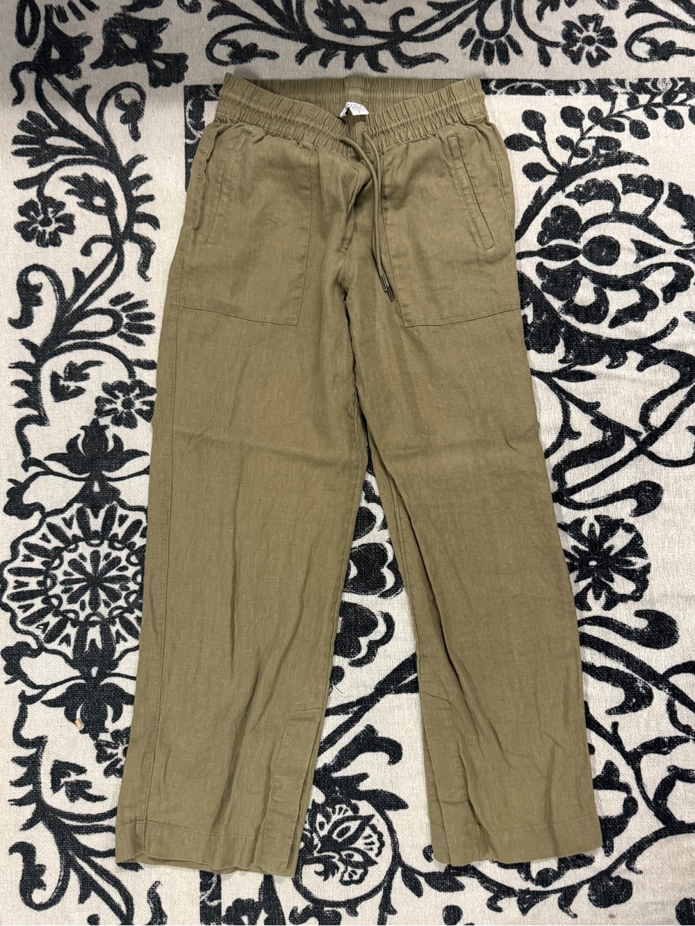 Athleta Drawstring Linen Retreat Pants